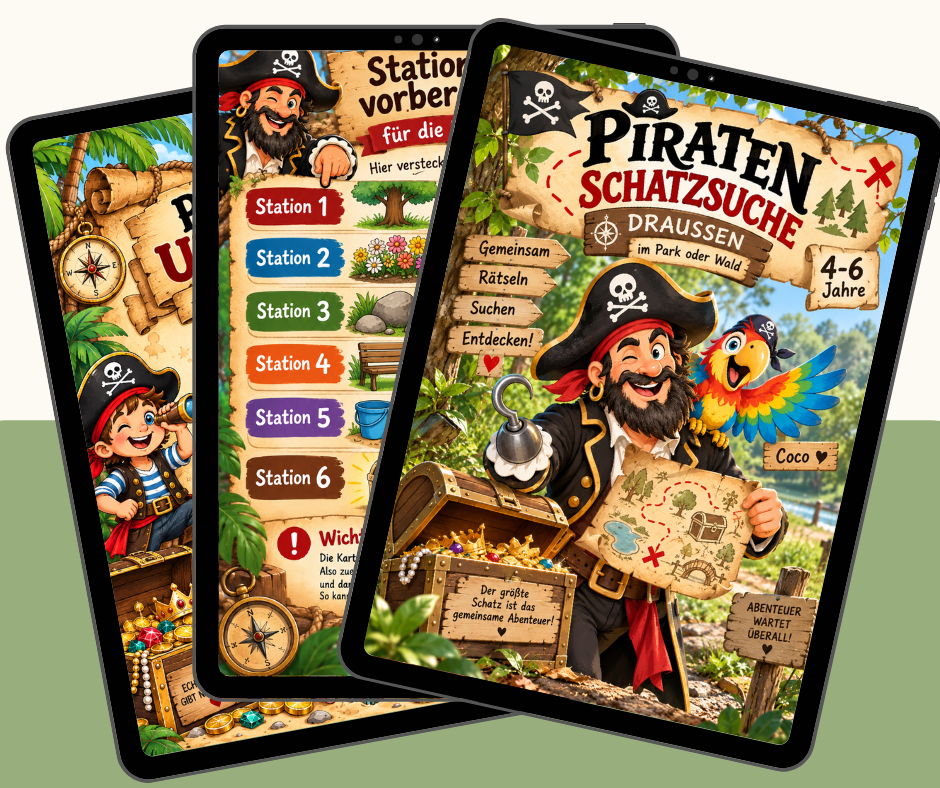Draußen Piratenschatzsuche 4-6 Jahre