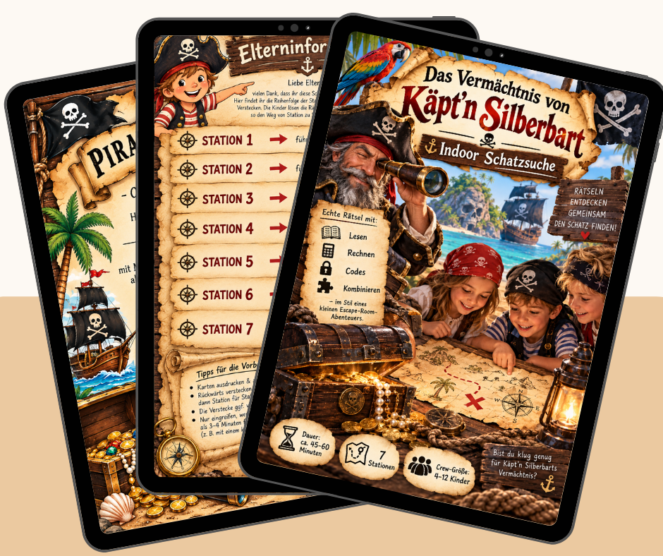 Piratenschatzsuche für Kinder 7-9 Jahre
