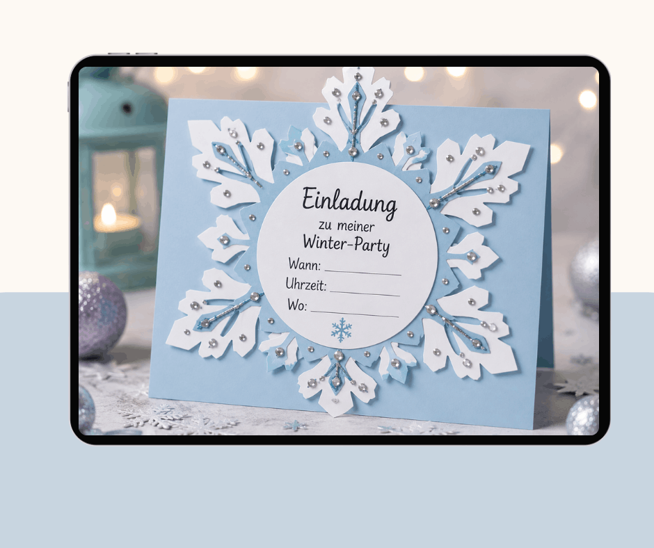 Schneeflocken -Einladung