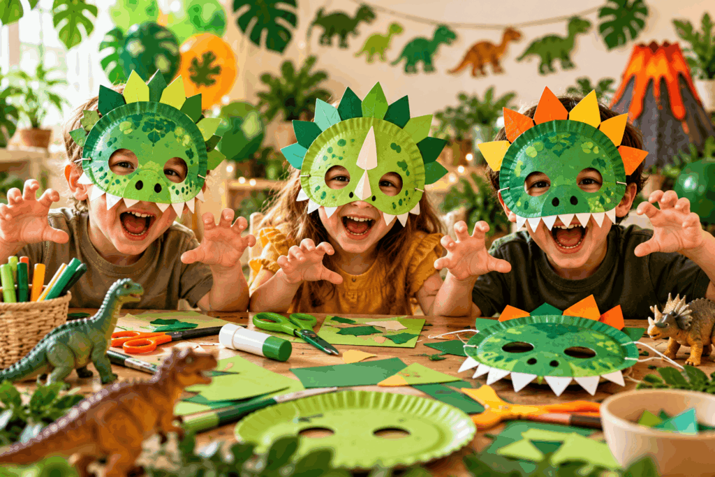 Basteln zum Dino-Kindergeburtstag 