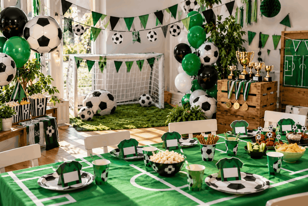Deko Ideen für den fußball-Kindergeburtstag