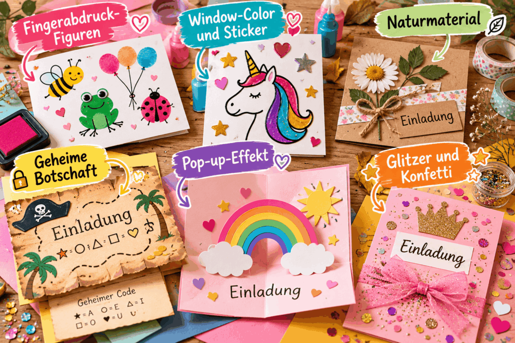 Einladung zum Kindergeburtstag selber verzieren