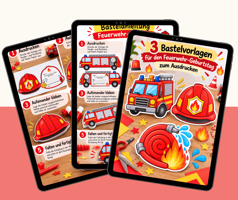 Feuerwehr-Einladungen zum kindergeburtstag