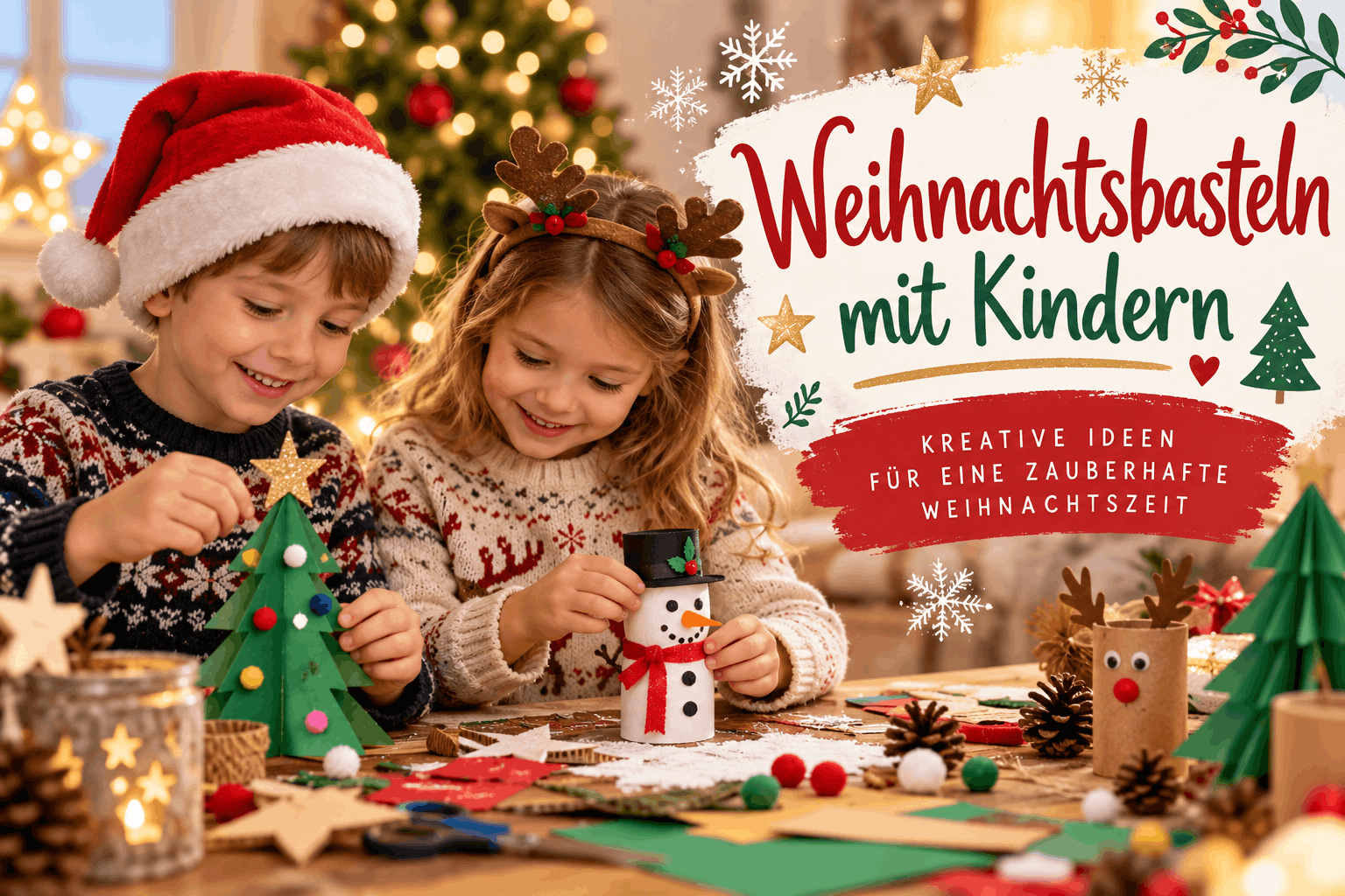 Weihnachtsbasteln für den Wintergeburtstag